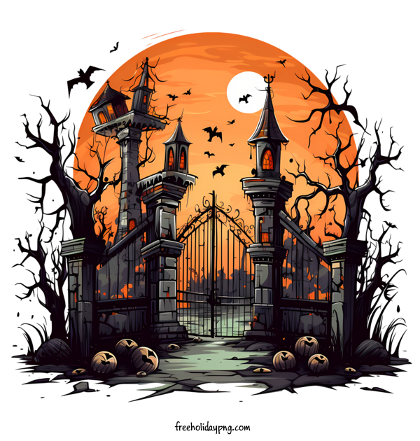 Transparent Halloween Halloween Graveyard spooky haunted for Graveyard for Halloween