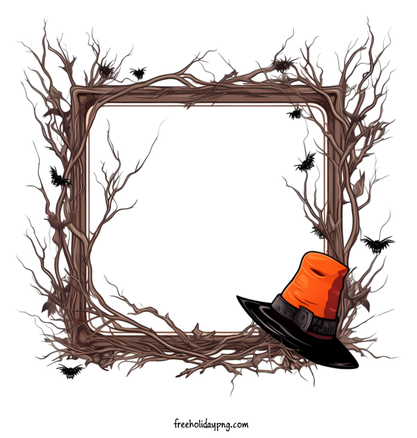 Transparent Halloween Halloween Frame wreath hat for Halloween Frame for Halloween