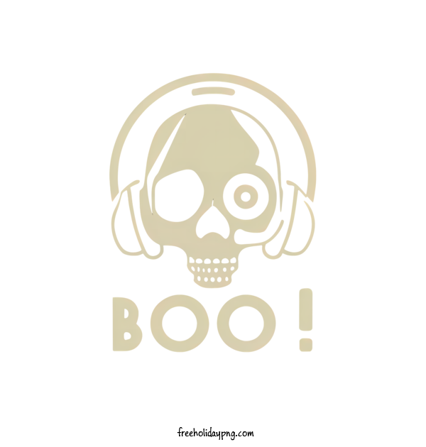 Transparent Halloween Halloween Boo skull headphones for Halloween Boo for Halloween