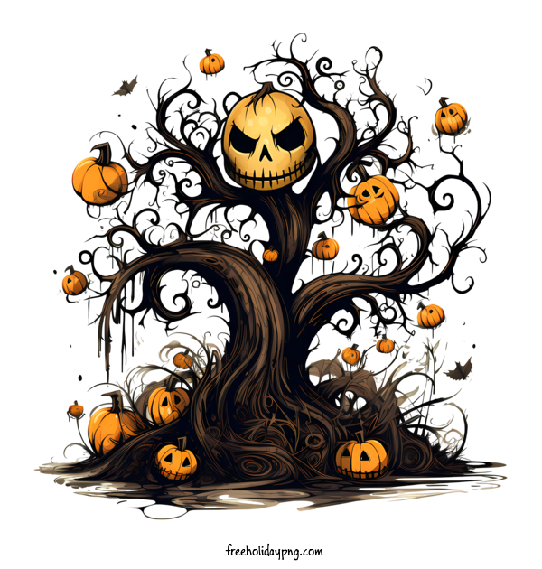 Transparent Halloween Halloween Tree halloween jack o' lanterns for Halloween Tree for Halloween