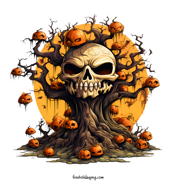 Transparent Halloween Halloween Tree skull halloween for Halloween Tree for Halloween