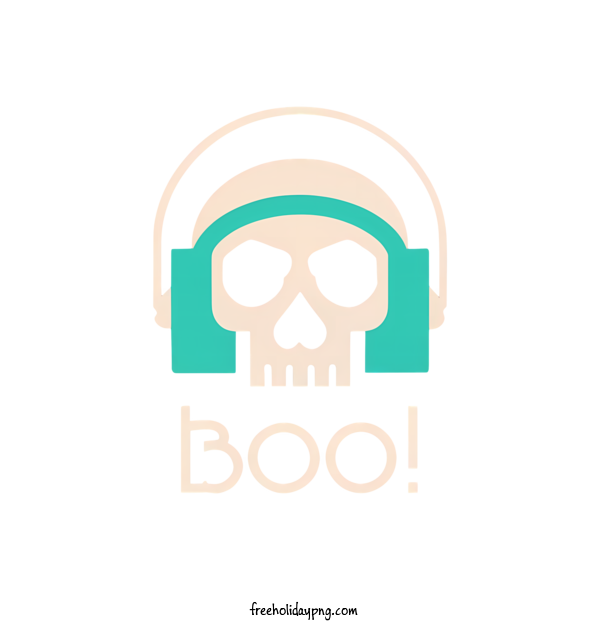 Transparent Halloween Halloween Boo skull headphones for Halloween Boo for Halloween