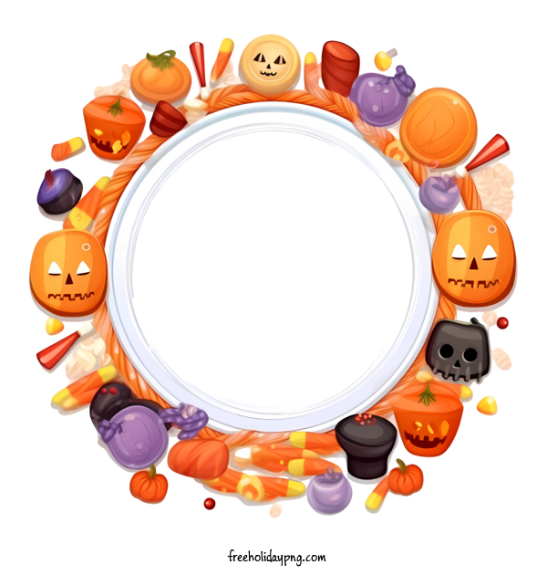 Transparent Halloween Halloween Frame pumpkin gummy worm for Halloween Frame for Halloween