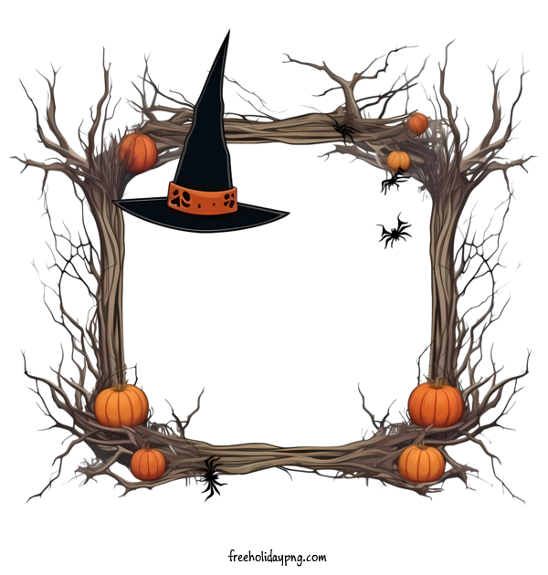 Transparent Halloween Halloween Frame witch wizard for Halloween Frame for Halloween