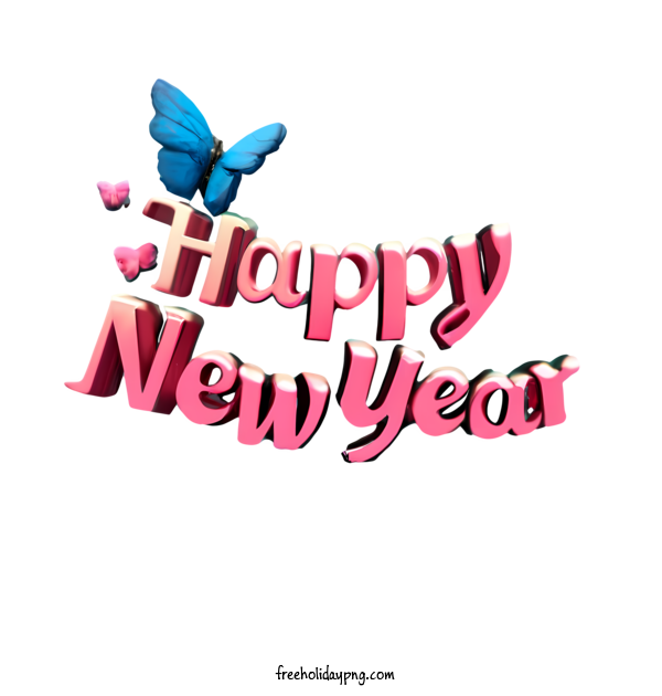 Transparent New Year Happy New Year 2024 happy new year butterfly for Happy New Year 2024 for New Year