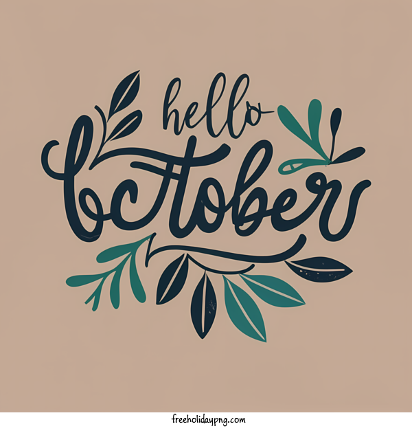 Transparent October Hello October hello autumn for Hello October for October