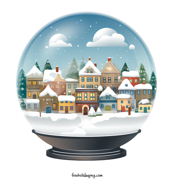 Transparent Christmas Christmas Snow Ball city snow for Christmas Snow Ball for Christmas