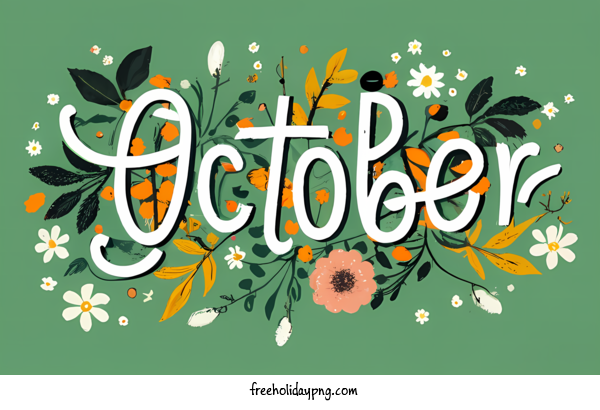 Transparent October Hello October autumn leaves for Hello October for October