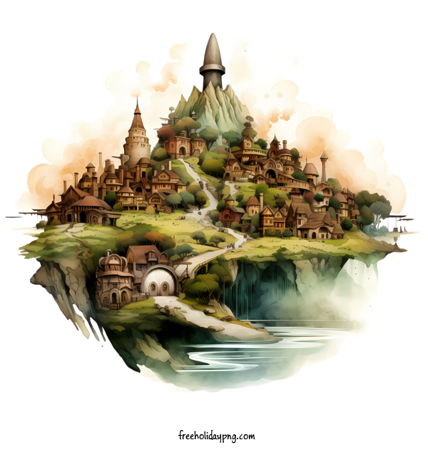 Transparent Hobbit Day Hobbit Day small village medieval town for Happy Hobbit Day for Hobbit Day