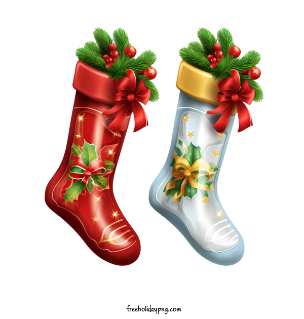 Transparent Christmas Christmas Stocking christmas socks holly for Christmas Stocking for Christmas