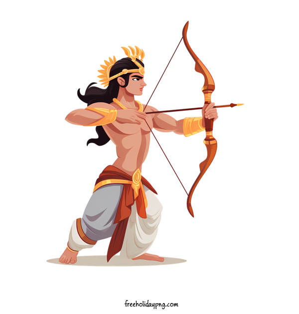 Transparent Dussehra Lord Rama Ravana Effigy Burning hindu for India festival for Dussehra