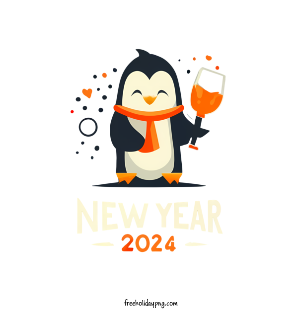 Transparent New Year Happy New Year 2024 happy new year 2023 funny penguin for Happy New Year 2024 for New Year