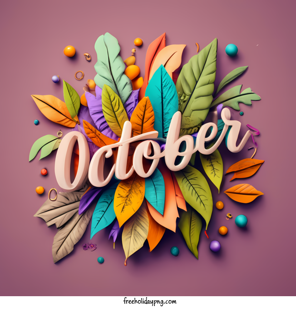 Transparent October Hello October october leaves for Hello October for October