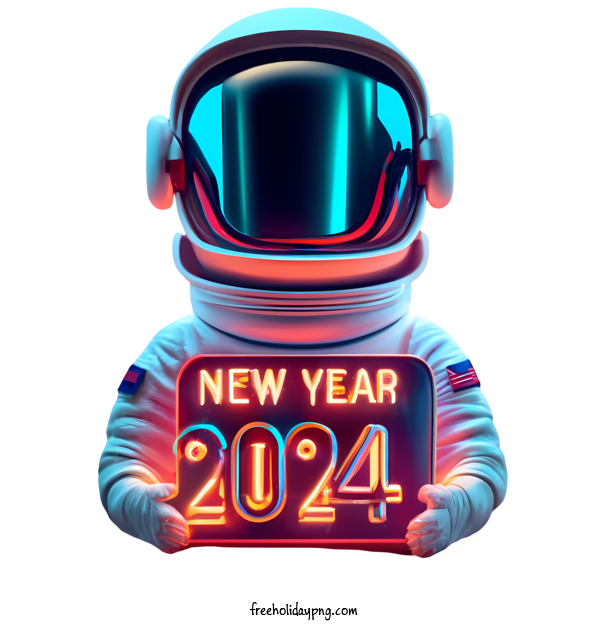 Transparent New Year Happy New Year 2024 new year space suit for Happy New Year 2024 for New Year