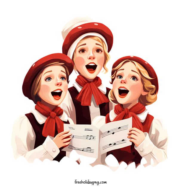 Transparent Go Caroling Day Go Caroling Day three girls choir for Go Caroling for Go Caroling Day