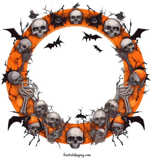 Transparent Halloween Halloween Frame halloween skulls for Halloween Frame for Halloween