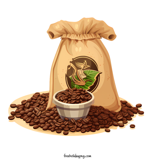 Transparent Coffee Day Coffee Day Coffee Beans brown bag for Coffee Beans for Coffee Day