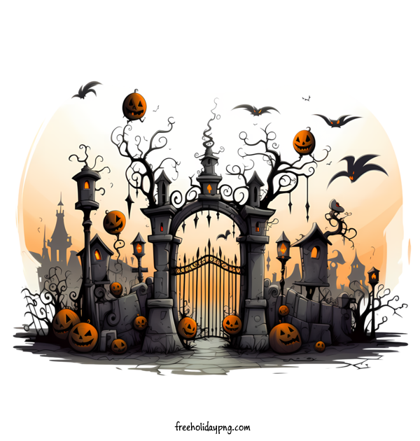 Transparent Graveyard Halloween Graveyard castle spider web for Graveyard for Graveyard