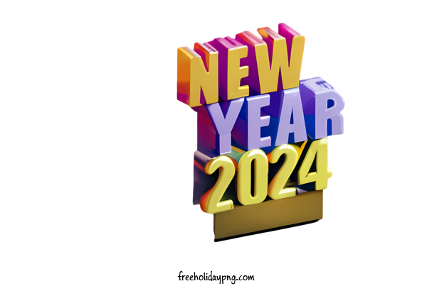 Transparent New Year Happy New Year 2024 new year 2023 3d art for Happy New Year 2024 for New Year