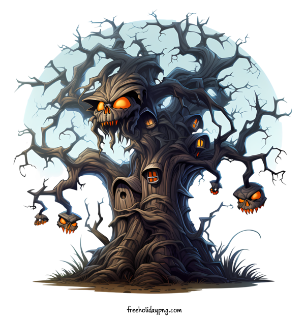 Transparent Halloween Halloween Tree haunted tree for Halloween Tree for Halloween