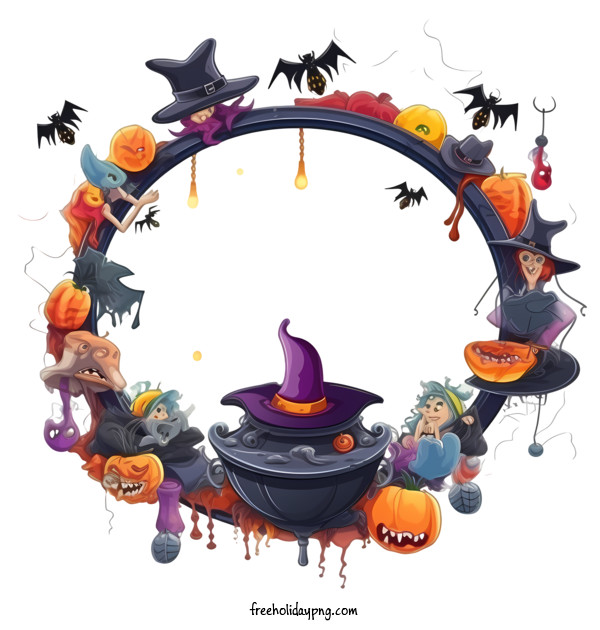 Transparent Halloween Halloween Frame candy witch for Halloween Frame for Halloween