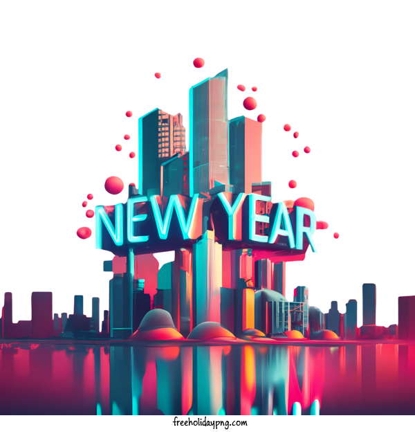 Transparent New Year Happy New Year 2024 new year cityscape for Happy New Year 2024 for New Year