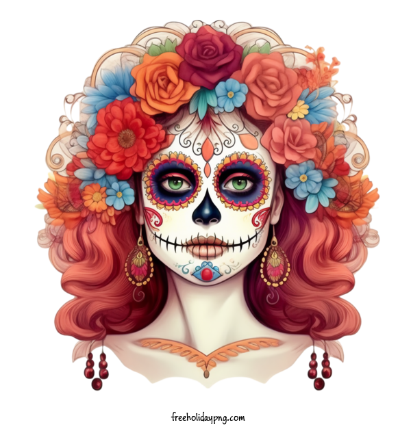 Transparent Day of the Dead Sugar Skull sugar skull girl face painting for Sugar Skull for Day Of The Dead