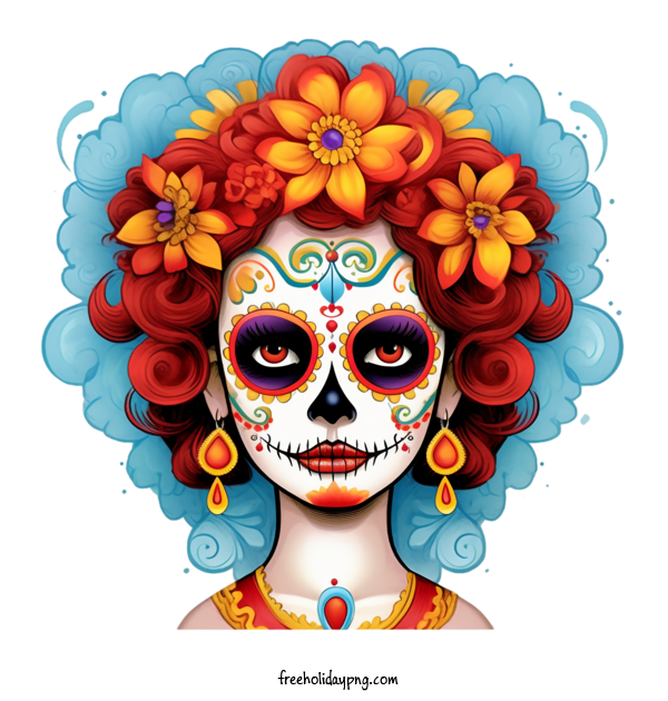 Transparent Day of the Dead Sugar Skull skull makeup face painting for Sugar Skull for Day Of The Dead