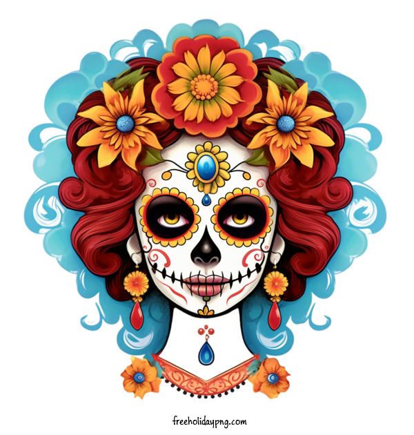 Transparent Day of the Dead Sugar Skull Day of the Dead sugar skull for Sugar Skull for Day Of The Dead