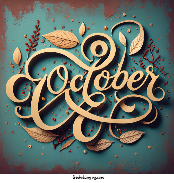 Transparent October Hello October Autumn leaves for Hello October for October