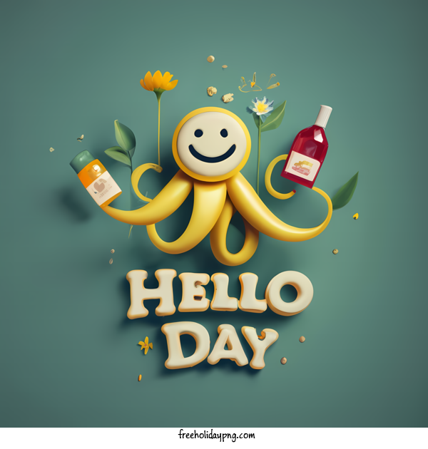 Transparent World Hello Day World Hello Day hello octopus for Hello Day for World Hello Day