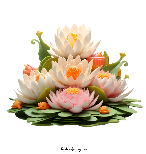 Transparent Loy Krathong Happy Loy Krathong lotus flower for Happy Loy Krathong for Loy Krathong