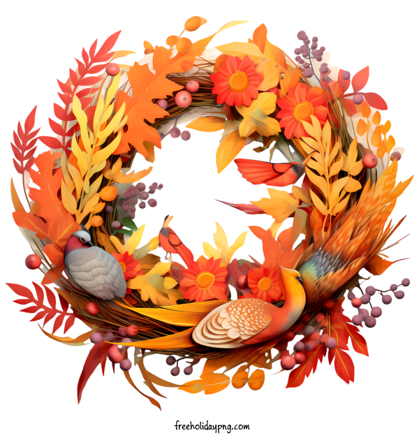 Transparent thanksgiving thanksgiving wreath wreath autumn for thanksgiving wreath for Thanksgiving