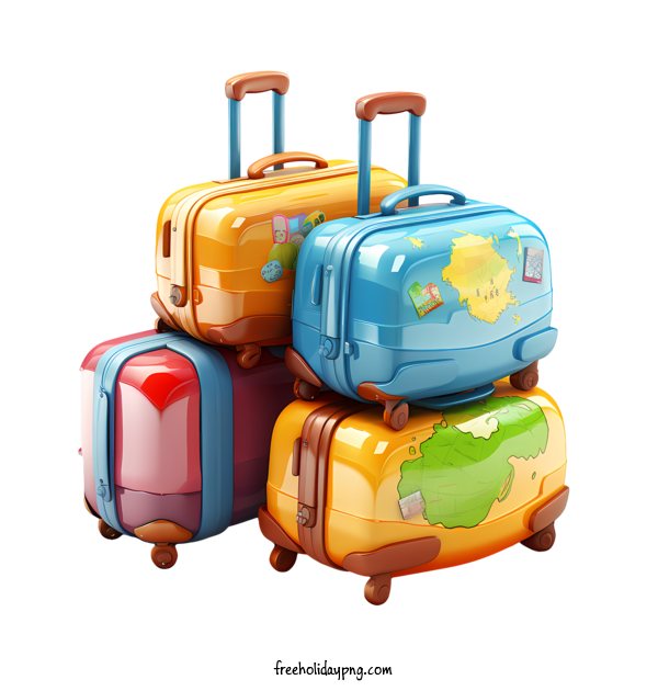 Transparent World Tourism Day World Tourism Day luggage suitcases for Tourism Day for World Tourism Day