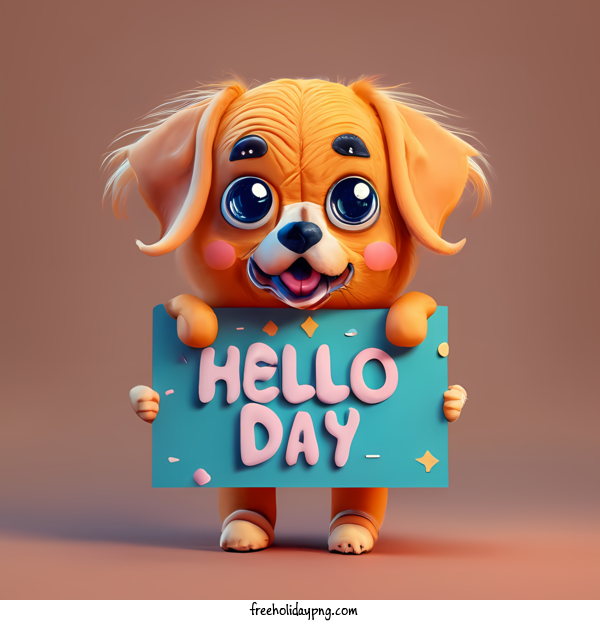Transparent World Hello Day World Hello Day hello day cute dog for Hello Day for World Hello Day