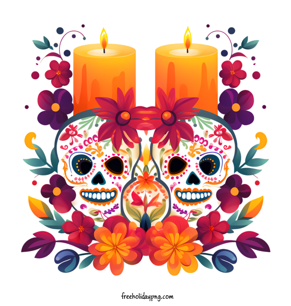Transparent Day of the Dead Día de Muertos skulls day of the dead for Día de Muertos for Day Of The Dead