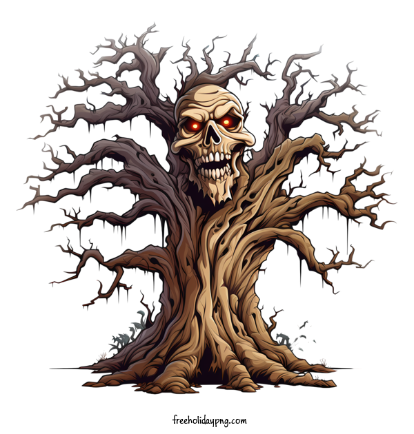 Transparent Halloween Halloween Tree Skeletal Tree Grim for Halloween Tree for Halloween
