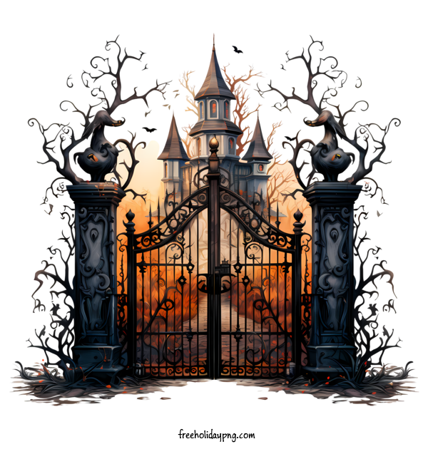 Transparent Halloween Halloween Graveyard Gothic spooky for Graveyard for Halloween
