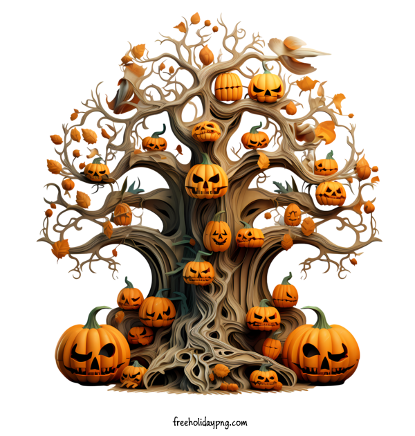 Transparent Halloween Halloween Tree pumpkin halloween for Halloween Tree for Halloween