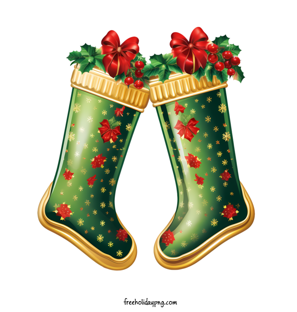 Transparent Christmas Christmas Stocking christmas stockings holly for Christmas Stocking for Christmas