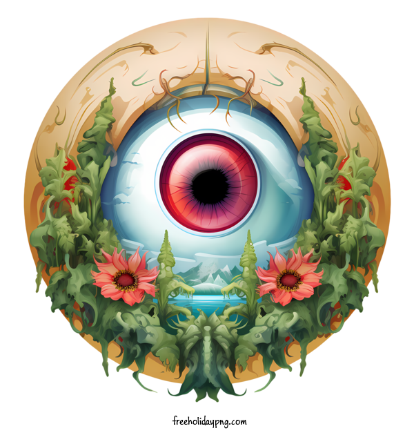 Transparent Halloween Halloween Eyeball eye flower for Halloween Eyeball for Halloween