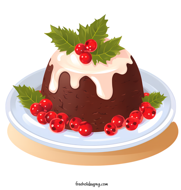 Transparent Christmas Christmas pudding cake dessert for Christmas pudding for Christmas