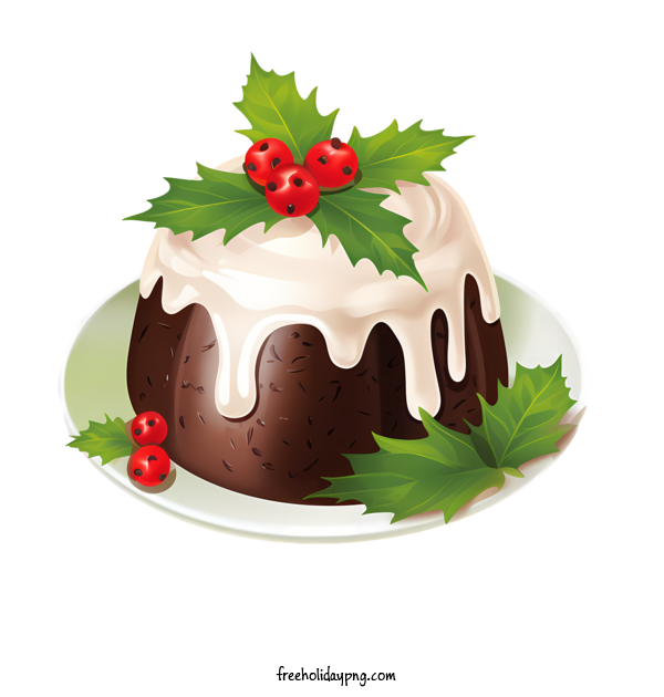 Transparent Christmas Christmas pudding chocolate cake holiday dessert for Christmas pudding for Christmas