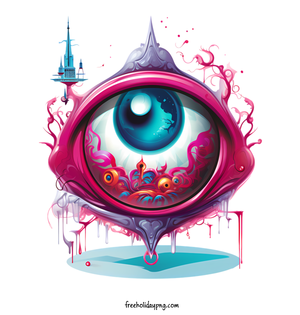 Transparent Halloween Halloween Eyeball eye stylized for Halloween Eyeball for Halloween