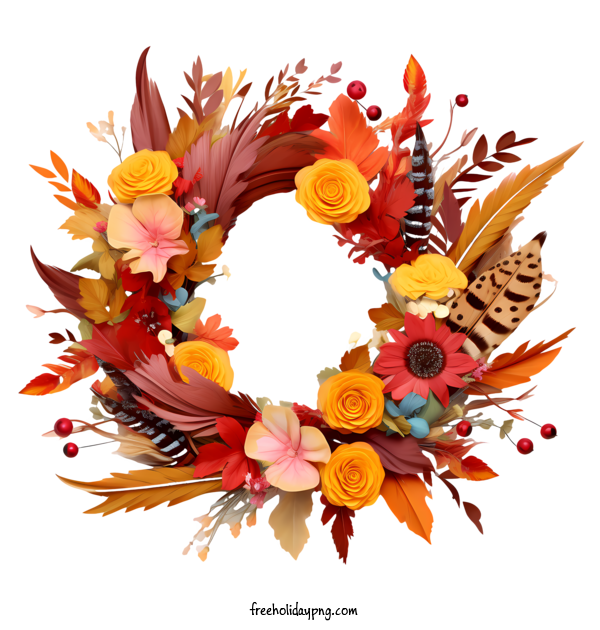 Transparent thanksgiving thanksgiving wreath wreath autumn leaves for thanksgiving wreath for Thanksgiving