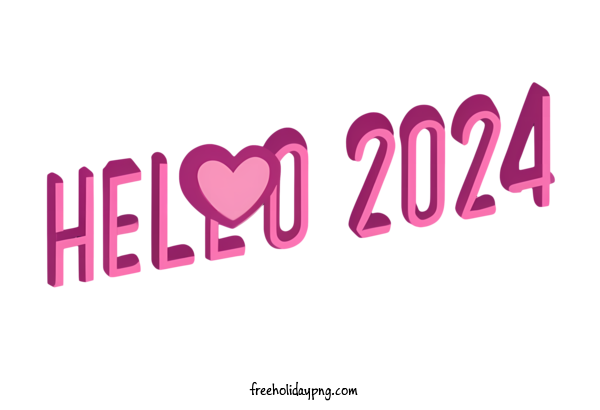 Transparent New Year Happy New Year 2024 hello 2023 heart for Happy New Year 2024 for New Year