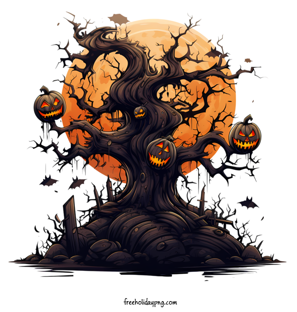 Transparent Halloween Halloween Tree spooky tree halloween for Halloween Tree for Halloween