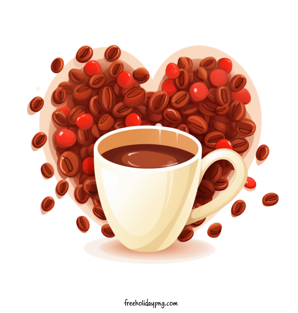 Transparent Coffee Day International Coffee Day heart coffee for International Coffee Day for Coffee Day