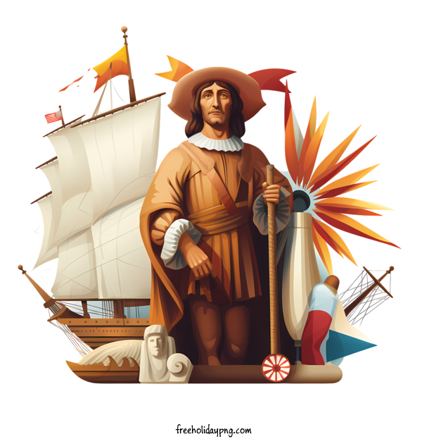 Transparent Columbus Day Happy Columbus Day colonial era sailor for Happy Columbus Day for Columbus Day