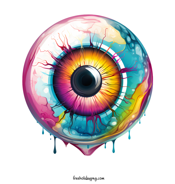 Transparent Halloween Halloween Eyeball Colorful abstract for Halloween Eyeball for Halloween